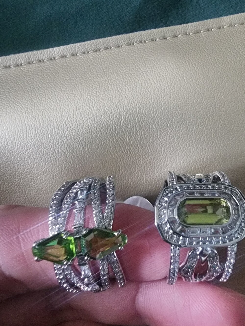 2 Size 10 August 2025 Rings. Rhodium